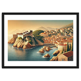 Vintage Croatia, Dubrovnik Coastal Poster thumbnail