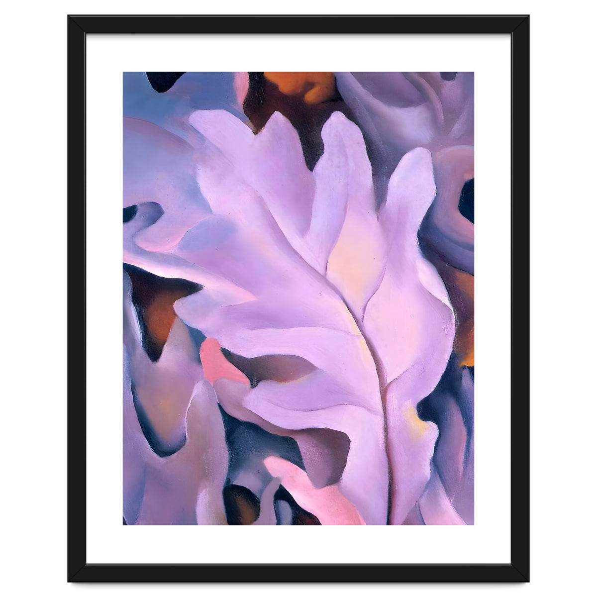Georgia O’Keeffe – Purple Leaves (1922) | Elegant Botanical Modernist Composition in Rich Violet Tones