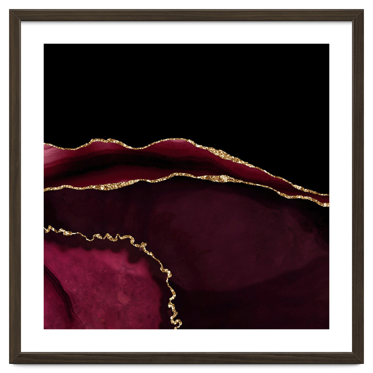 Burgundy & Gold Agate Texture 05