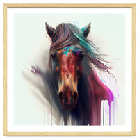 Wild Horse Face Portrait