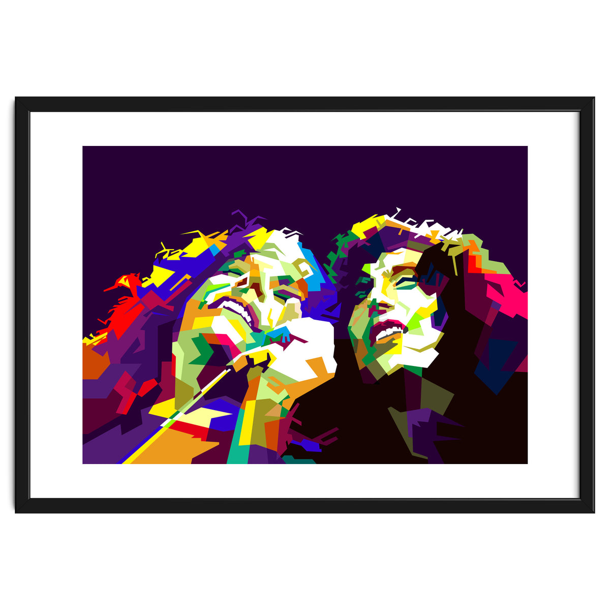Robert Plant And Jimmy Page Pop Art WPAP
