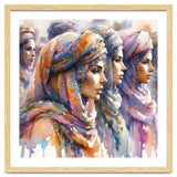 Tuareg Women Procession Watercolor thumbnail