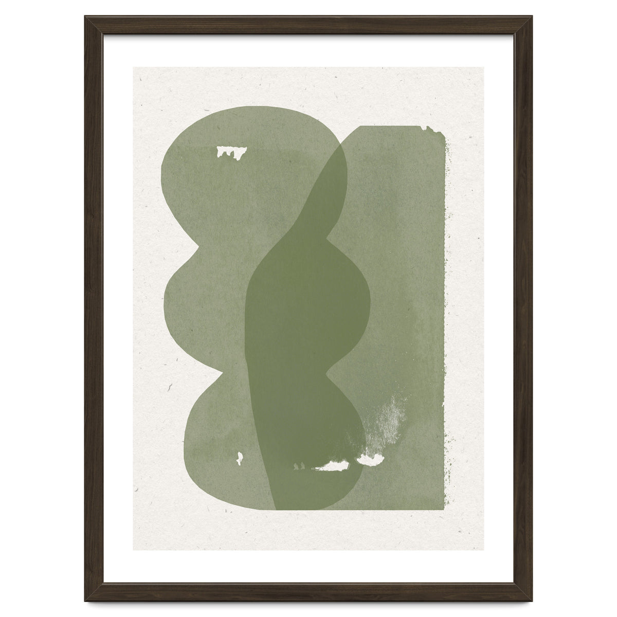 GREEN WATERCOLOR SHAPES NO.1