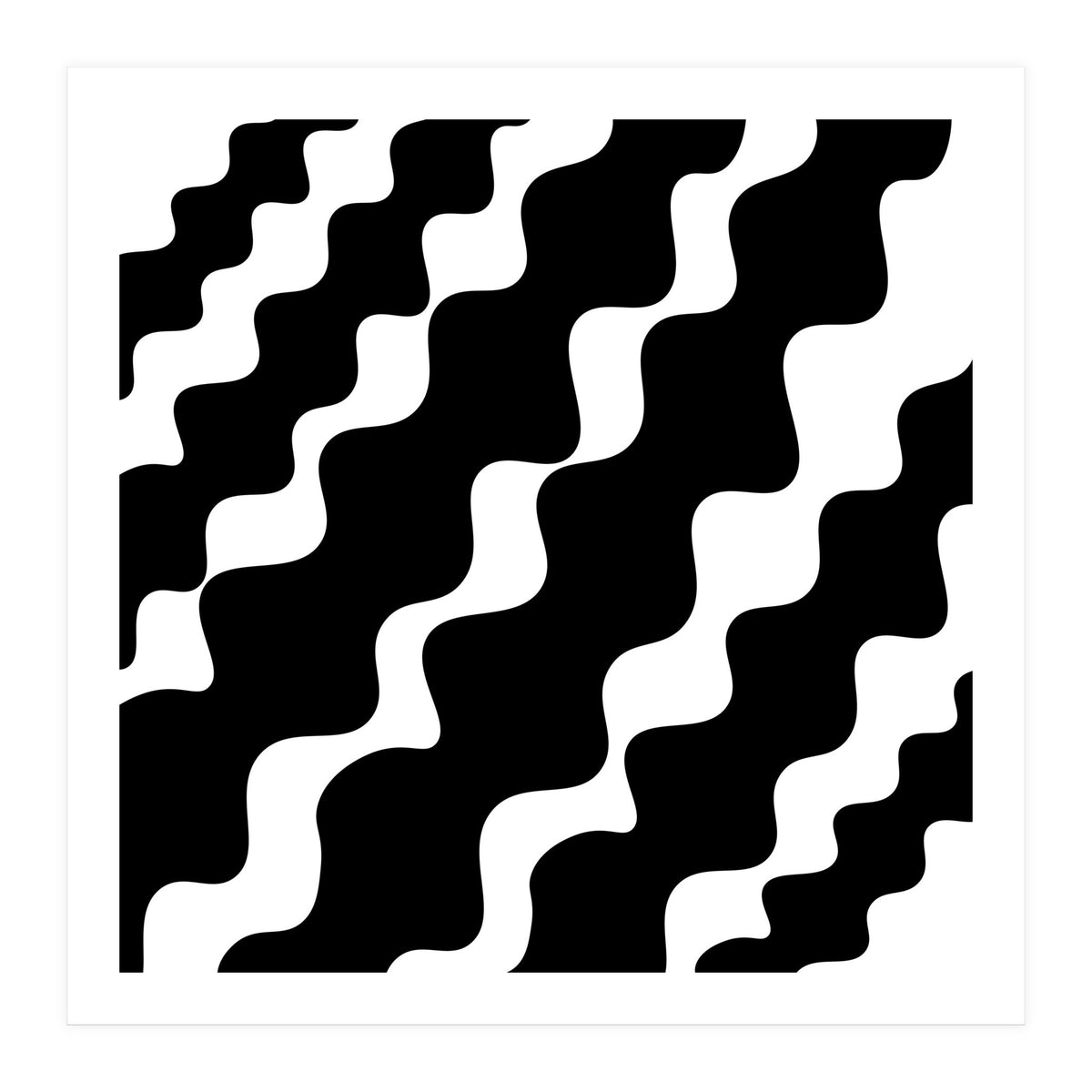 Black Wavy Pattern (Print Only)