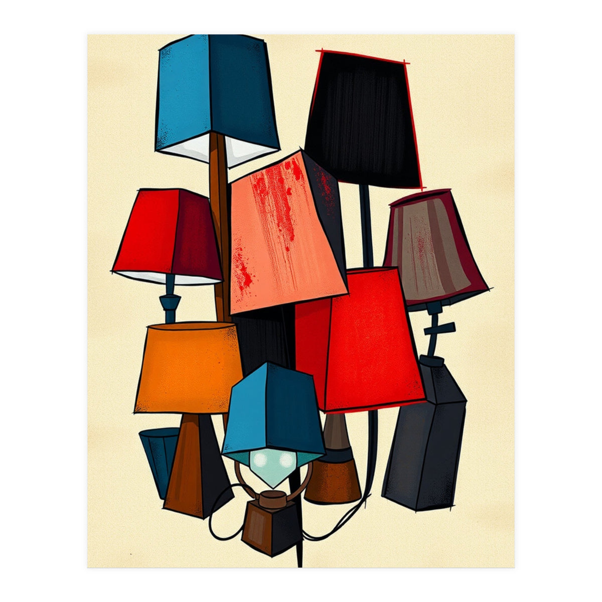 The Lamp Abstract Elegant (Print Only)