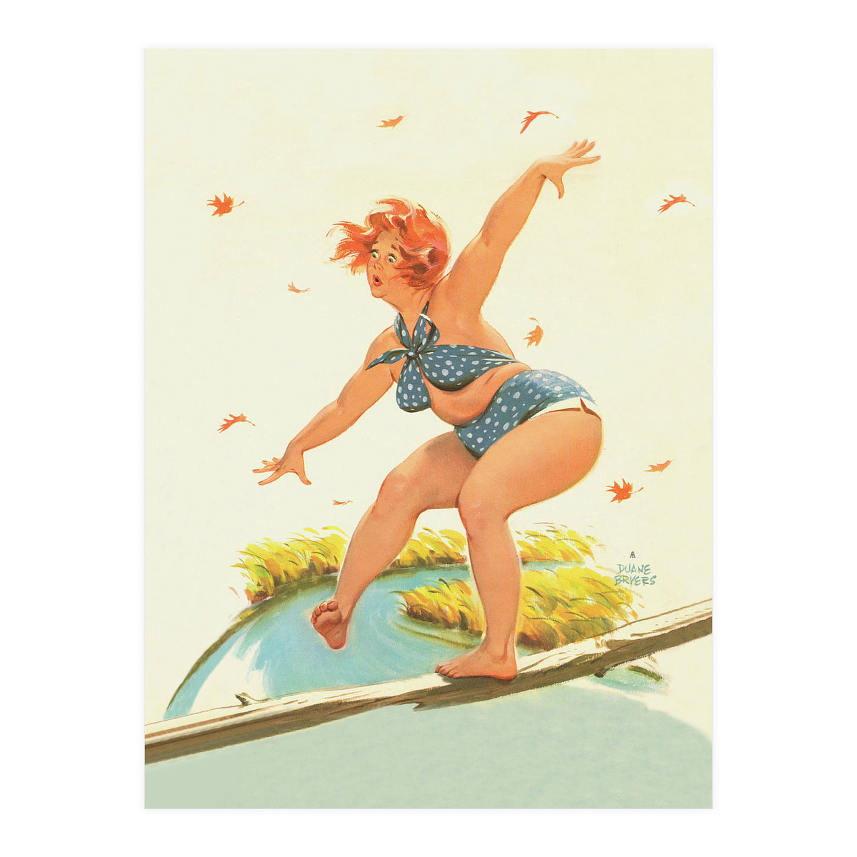 Sudden Wind On A Wooden Beam (Print Only)