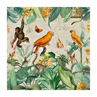 Vintage African Tropical Jungle Fun Animals (Print Only)