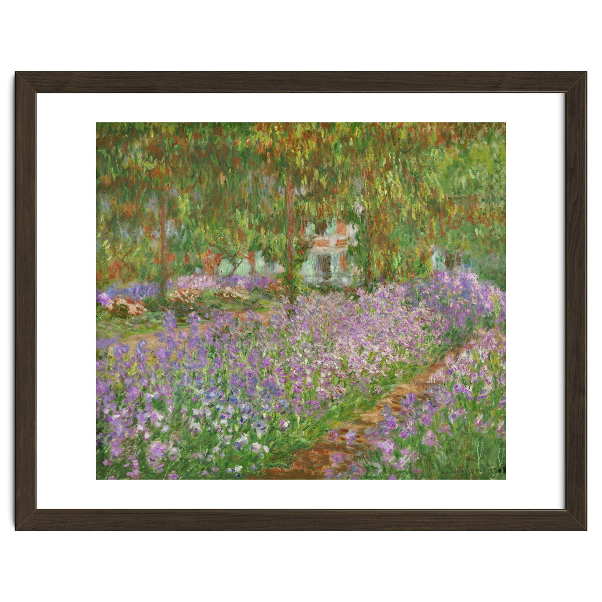 Le jardin a Giverny. Oil on canvas.