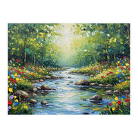 Sunlit Forest Stream (Print Only)