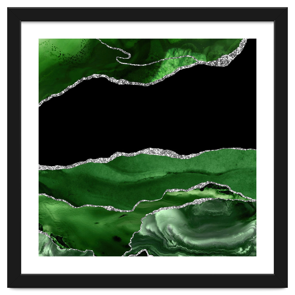 Green & Silver Agate Texture 02