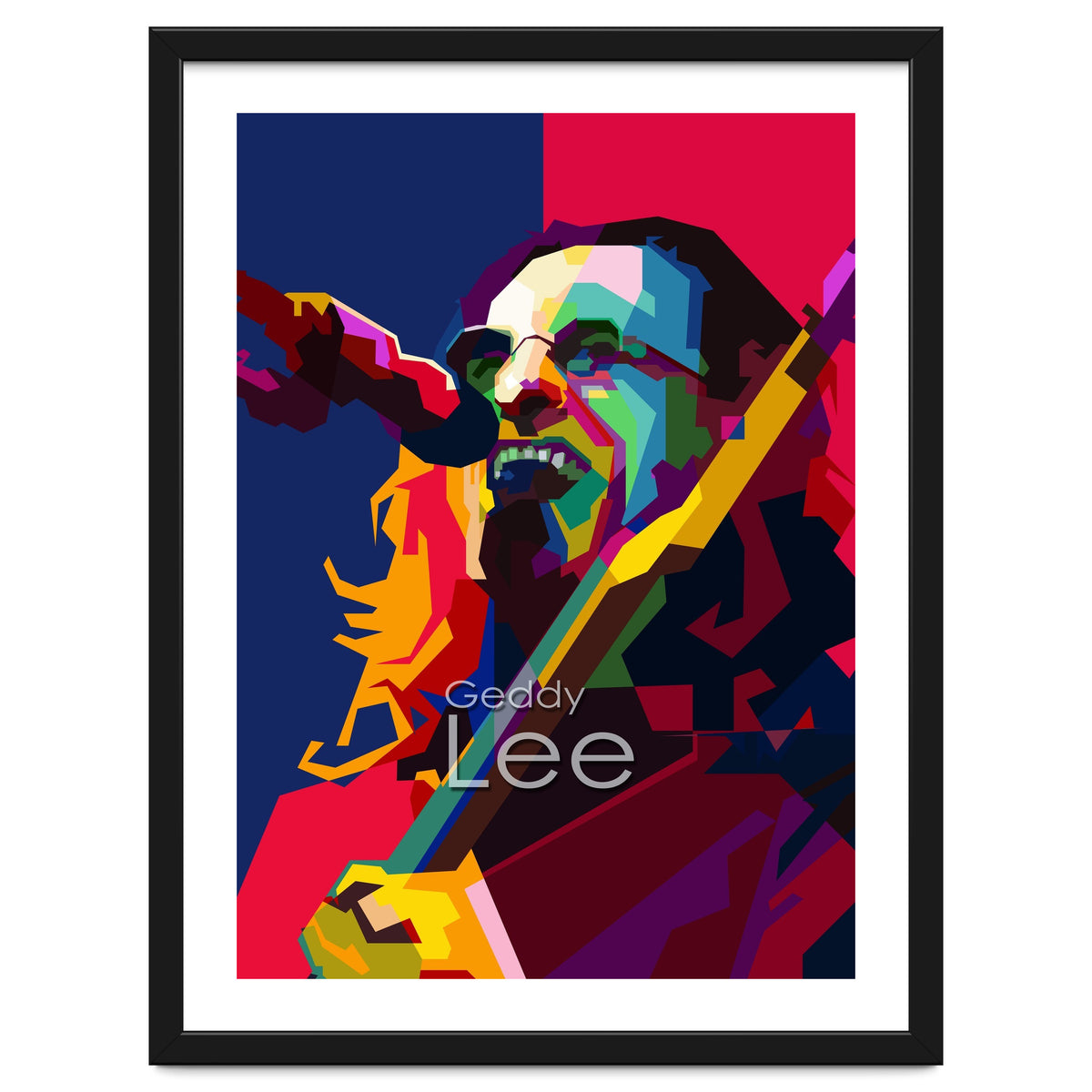 Geddy Lee RUSH Singer Pop Art WPAP