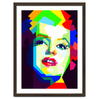 Marilyn Monroe Colorful Illustration Pop Art WPAP