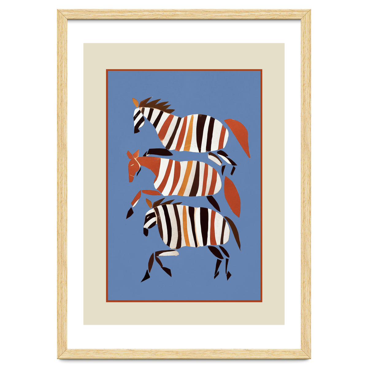 Striped Running Horses