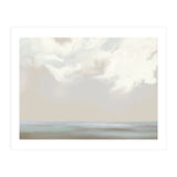 Abstract muted sea and clouds oil painting  (Print Only) thumbnail