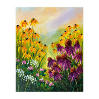 Impasto Wildflower Meadow Painting  (Print Only)