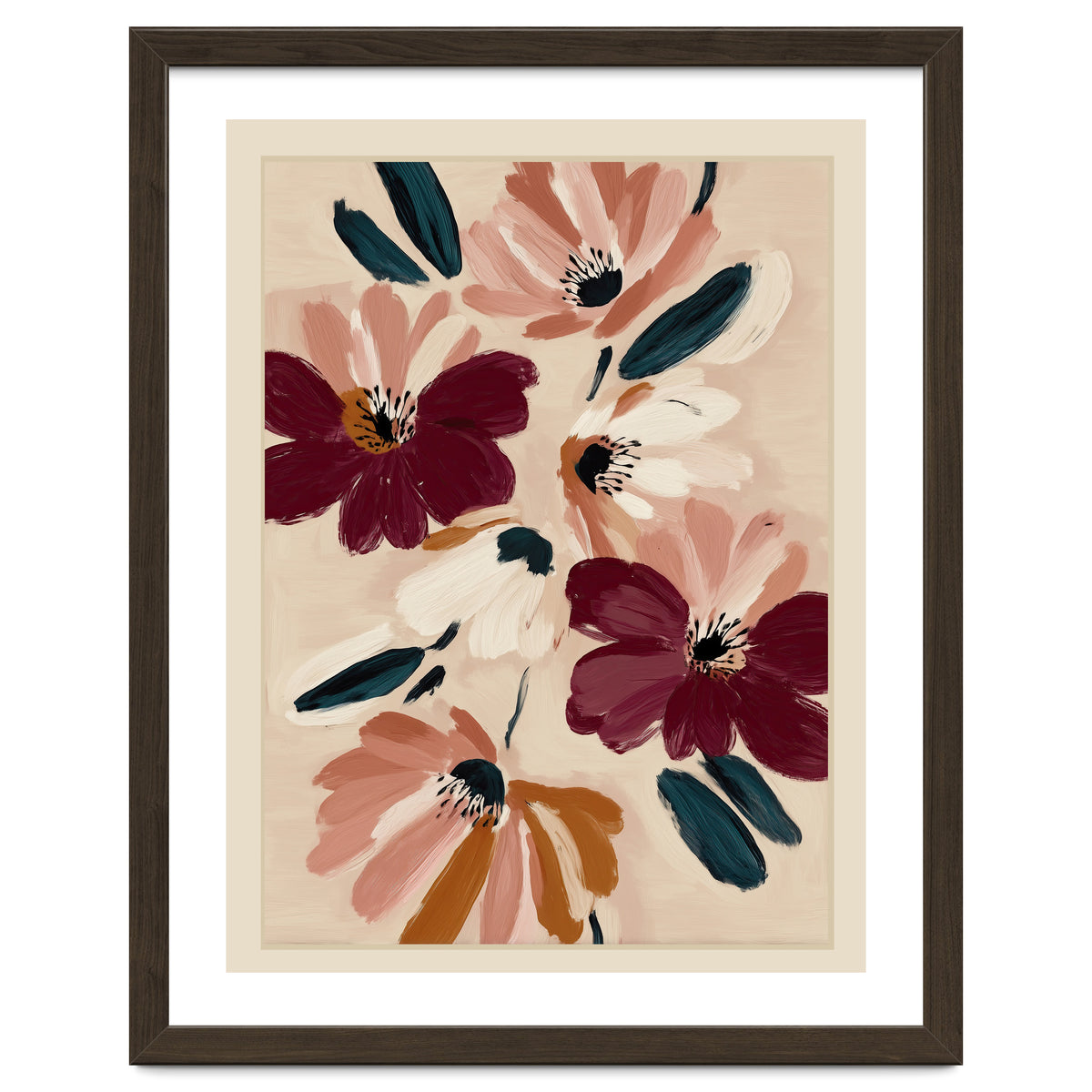 Blush And Wine Blossoms I