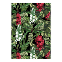 Banano Leaves Dark Jungle Red (Print Only)