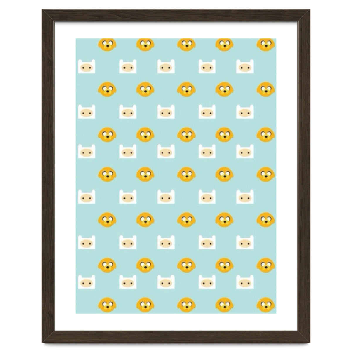 Minimalist Finn And Jake Seamless Cartoon Pattern