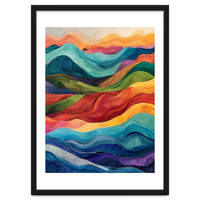 Abstract Rainbow Wave Landscape