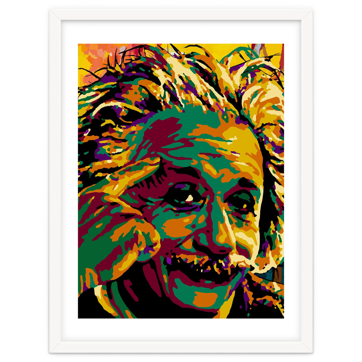Albert Einstein Colorful Abstract 2