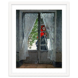 Mme. Monet with a red hat called " The Red Kerchief&quot, ca. 1870. thumbnail