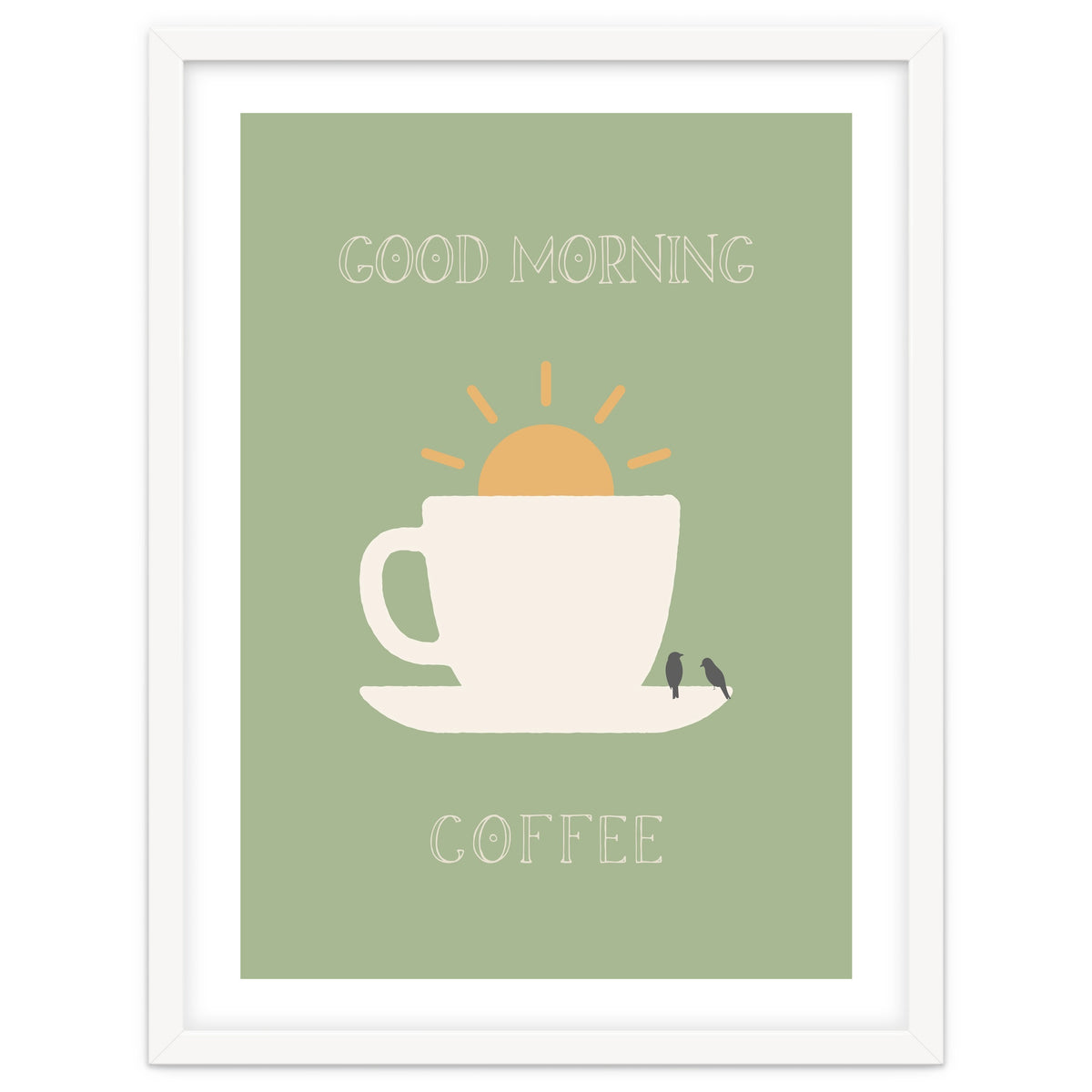 GOOD MORNING COFFEE with birds