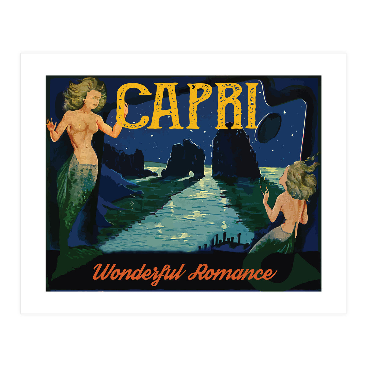 Capri Mermaids (Print Only)