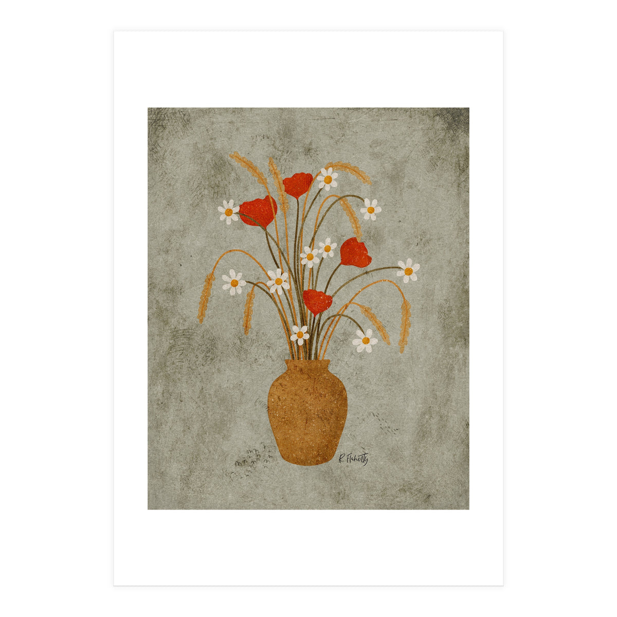 Harvest Floral Vase (Print Only)
