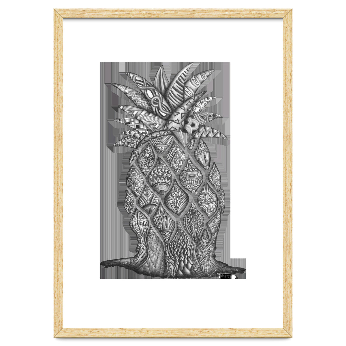 Surreal melting pineapple by Charsy