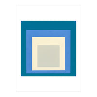 JOSEF ALBERS - HOMAGE TO THE SQUARE: BLUE WHITE GREY (Print Only)