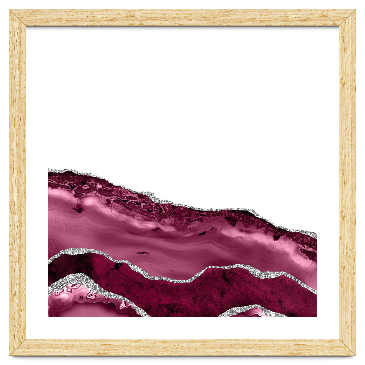Burgundy & Silver Agate Texture 10