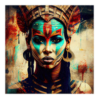 Armored Warrior Woman Portrait (Print Only)
