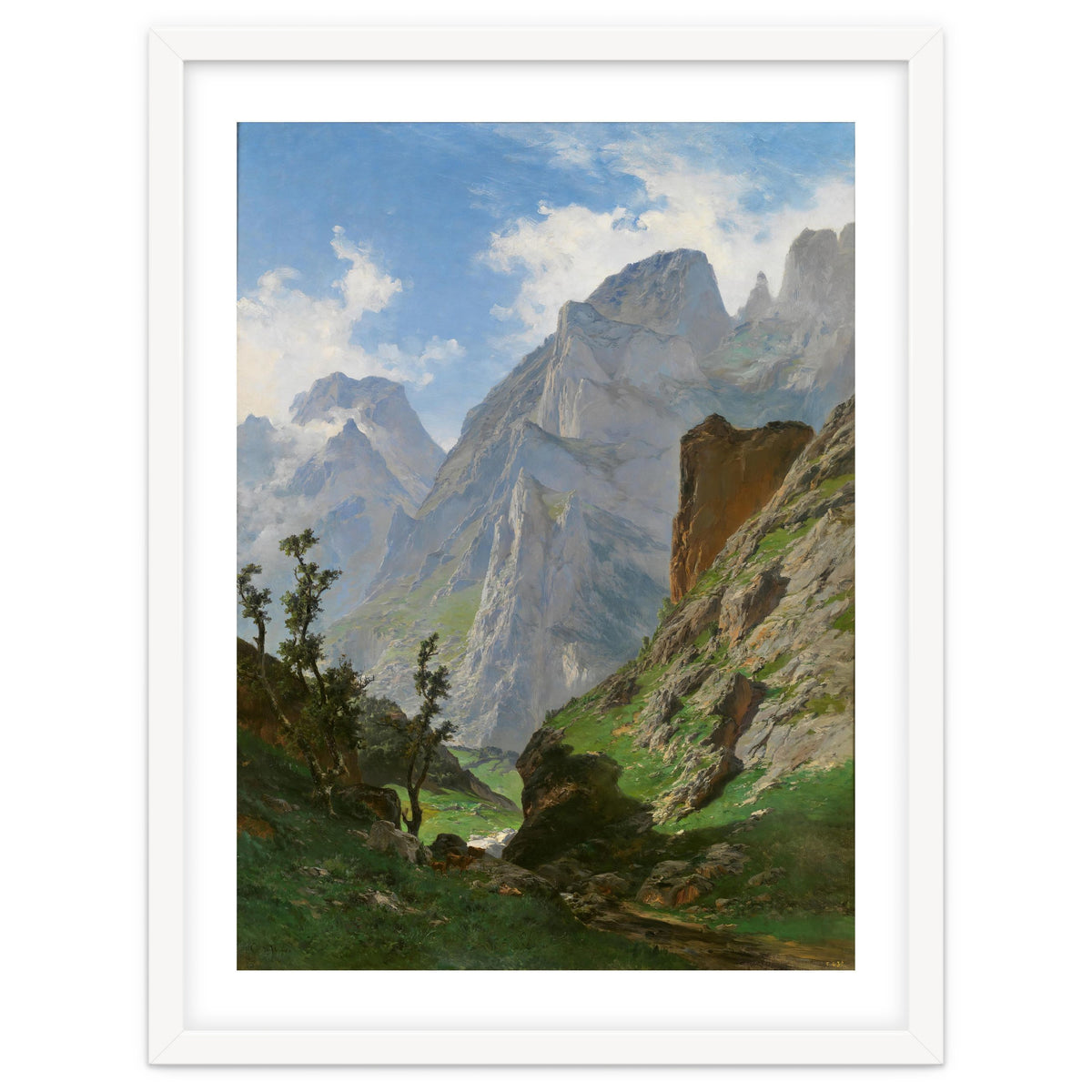 Carlos de Haes / 'Mancorbo Canal in Picos de Europa', 1876, Spanish School.