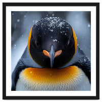 Close Up King Penguin In The Snow