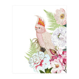 Cockatoo in Flower Jungle  (Print Only) thumbnail
