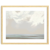 Abstract muted sea and clouds oil painting thumbnail