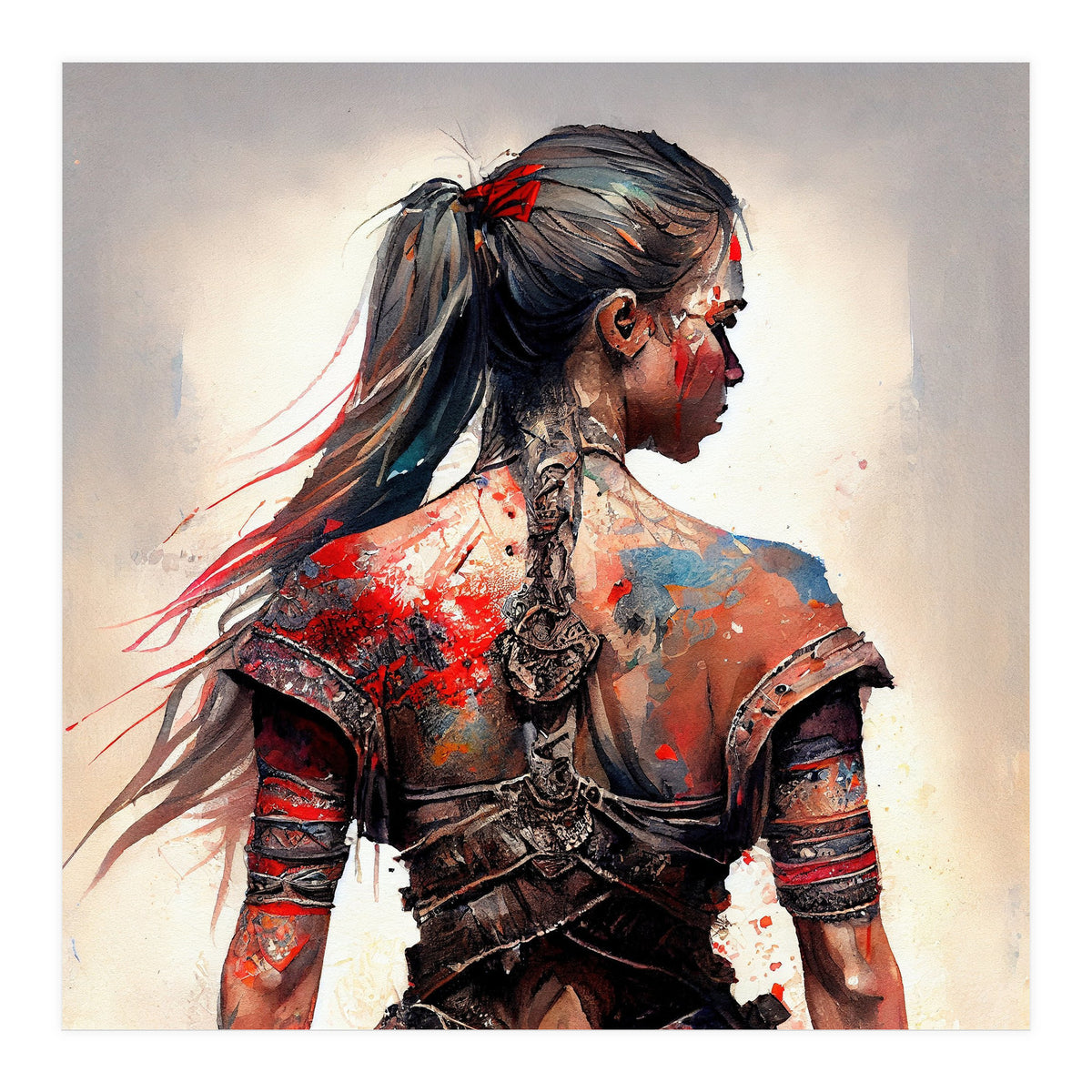 Powerful Warrior Back Woman #4 (Print Only)