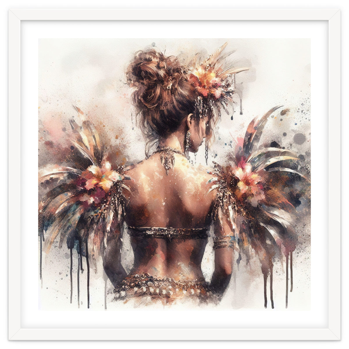 Ornate Floral Back Portrait