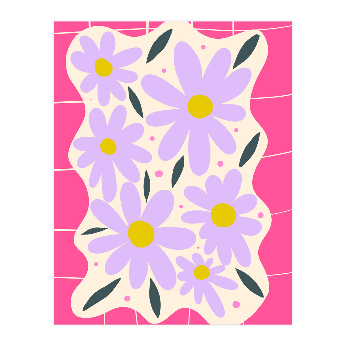 Modern Grid Floral (Print Only)