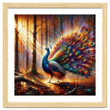 Majestic Peacock In Enchanted Forest thumbnail