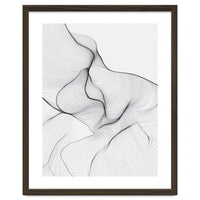 Abstract Black And White Flowing Lines Organic Form
