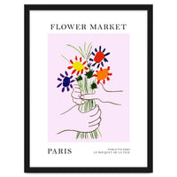Paris Flower Market Picasso Style Art