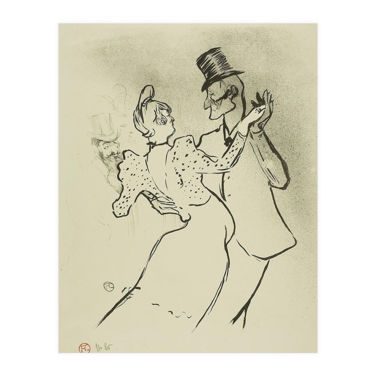 La Goulue. Henri de Toulouse-Lautrec; French, 1864-1901. Date: 1894. Dimensions: 308 × 254 mm (im... (Print Only)