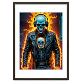 Fiery Skeleton Biker In Headphones thumbnail