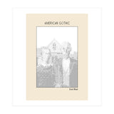 American Gothic – Grant Wood (ascii Art) (Print Only) thumbnail