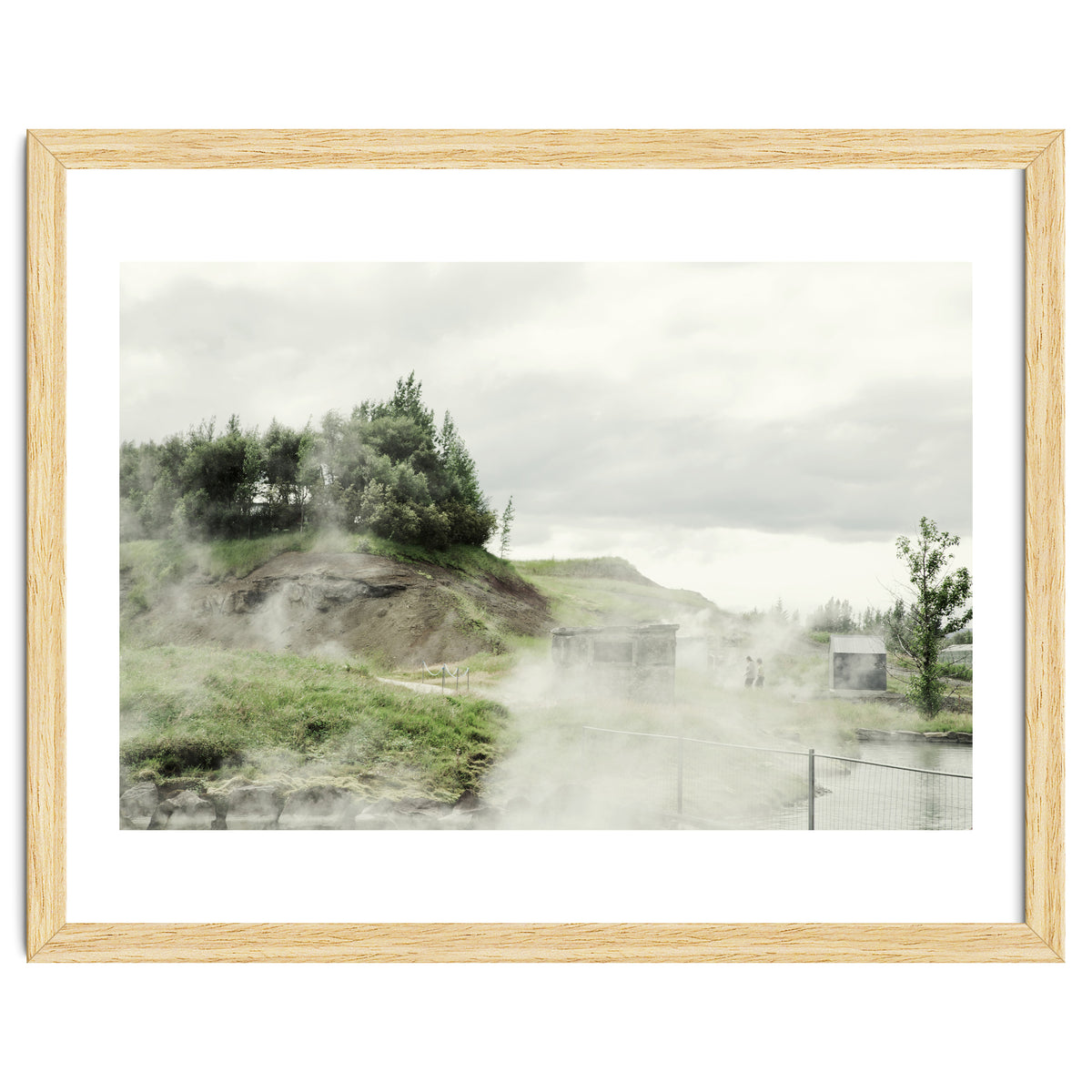 A natural hot spring landscape where steam rises - Iceland