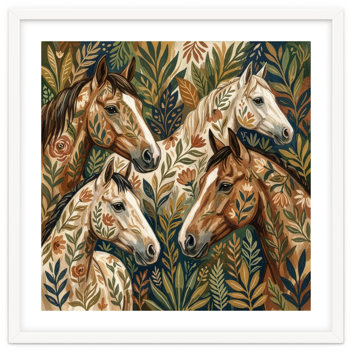 Equestrian Floral Harmony
