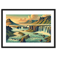 Vintage Iceland, Landscape Poster