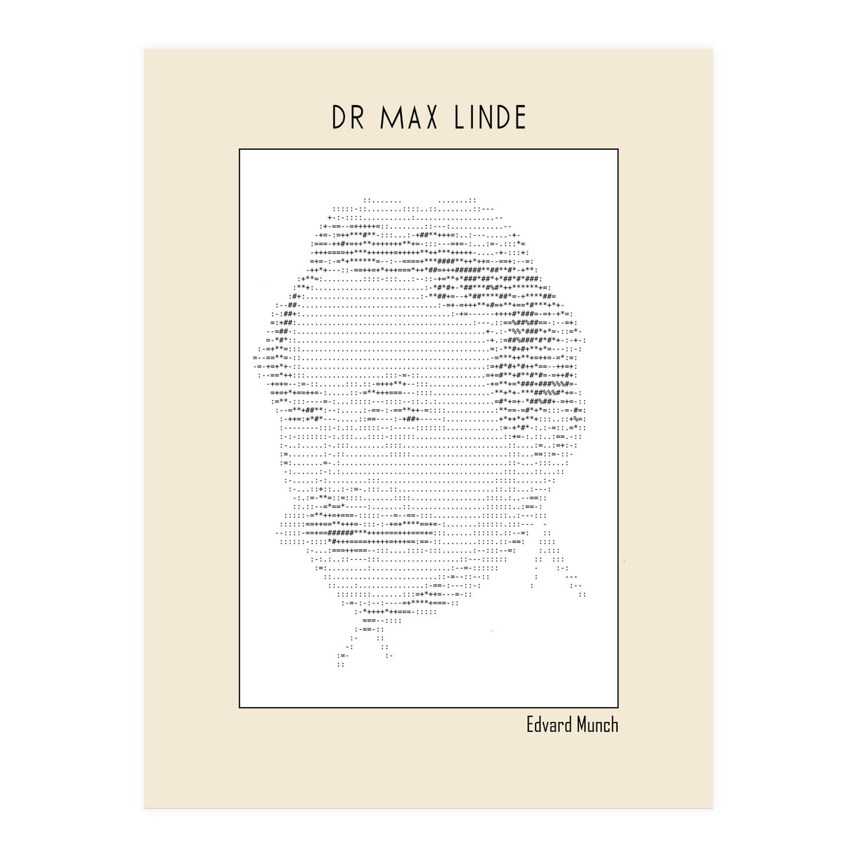 Dr Max Linde – Edvard Munch (ascii Art) (Print Only)