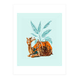 Camel Ride, Modern Bohemian Eclectic Animals, India Culture Travel Palm Desert Painting (Print Only) thumbnail